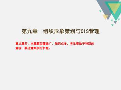 组织形象策划与CIS管理