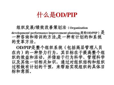组织发展与绩效改善策划方案